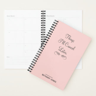 Speciaal Sarcastisch roze planner