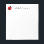 Speciaal schattig notitieblok van het ladybug-ontw<br><div class="desc">Speciaal schattig rood vedervormig notitieblok voor recepten en meer. Maak je eigen aangepaste memo en schrijf notitieblokken. Voeg uw eigen persoonlijke naam, logo, humoristische prijsopgave of gezegde toe. Het ontwerp van natuur-thematoeages op papier met een schattige illustratie van ladyvogelinsecten. Accessoires schrijven voor thuis, restaurant, school, bedrijf, partijvoordeel, bruiloft, pensionering, reünie,...</div>