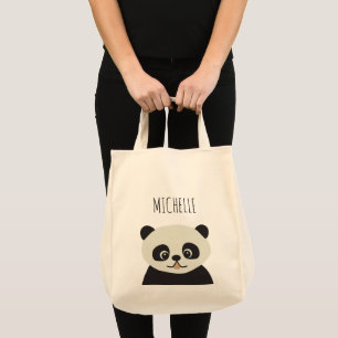 Speciaal schattig panda-beer tote bag