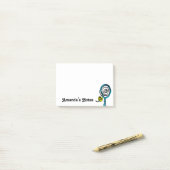 Speciaal schattig tennisracketontwerp post-it® notes (Op bureau)