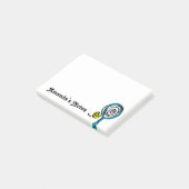 Speciaal schattig tennisracketontwerp post-it® notes (Schuin)
