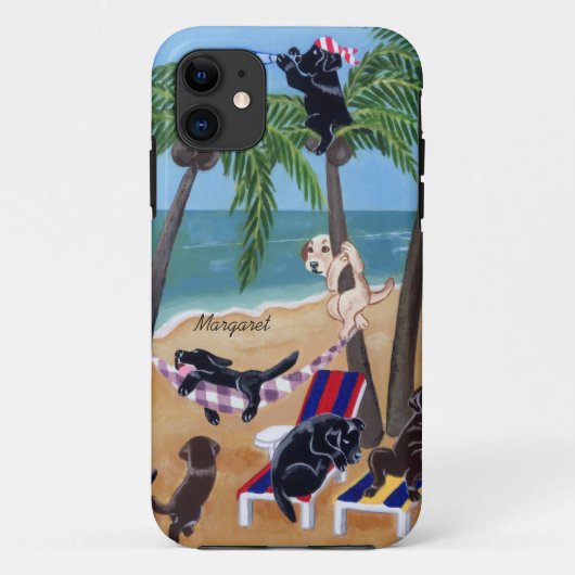 Speciaal schilderen van zomervakantie-labradors Case-Mate iPhone case (Achterkant)