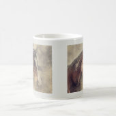 Speciaal schillen van bruine paarden koffiemok (Center)