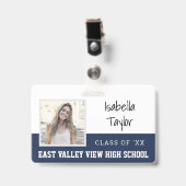 Speciaal schoolreünie Yearbook Foto Badge (Voorzijde met clip)