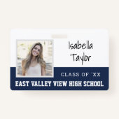 Speciaal schoolreünie Yearbook Foto Badge (Voorkant)