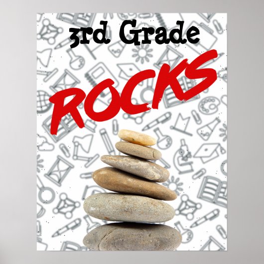 Speciaal Schoolroom-Poster - 3de graad "Rocks" Poster (Voorkant)