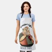 Speciaal schort voor Koffiewinkelen bij opa (Gedragen)