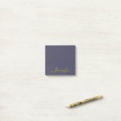Speciaal script blauw goud post-it® notes (Op bureau)