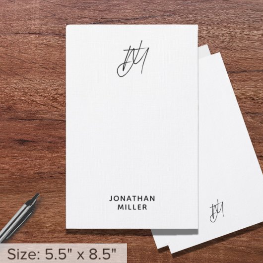 Speciaal script monogram briefpapier