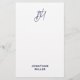 Speciaal script monogram briefpapier