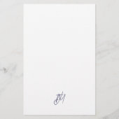 Speciaal script monogram briefpapier (Achterkant)