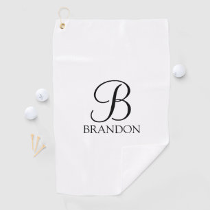 Speciaal Script Monogram en naam Golfhanddoek