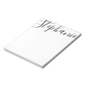 Speciaal Script Name Black & White Notitieblok (Linkerzijde)