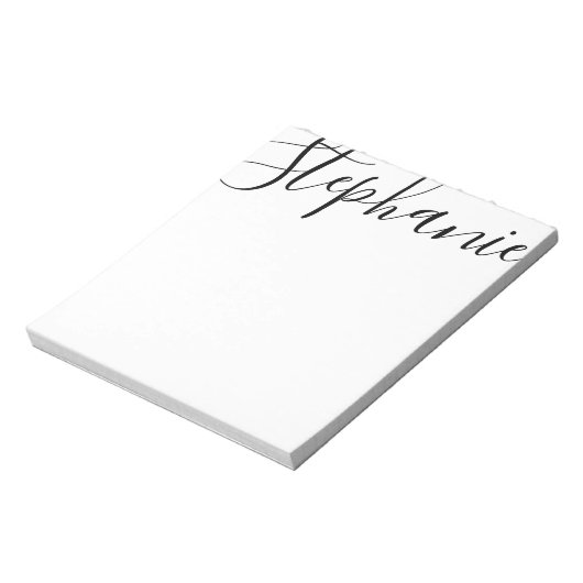 Speciaal Script Name Black & White Notitieblok (Linkerzijde)