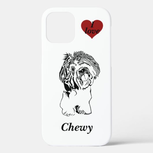 Speciaal Shih Tzu Dog iPhone 12 Hoesje (Achterkant)