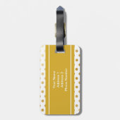 Speciaal Shiny Gold Polka Dots Pattern Bagagelabel (Achterkant verticaal)