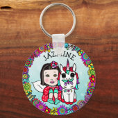 Speciaal Sleutelhanger voor feiën en onicorn (Voorkant)