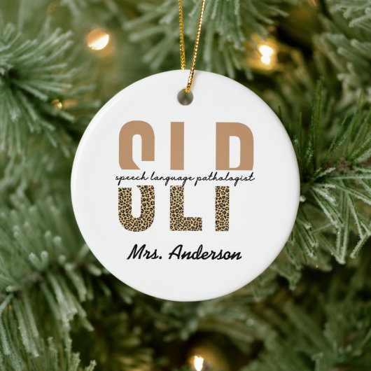 Speciaal SLP-taalpatholoog Keramisch Ornament (Boom)