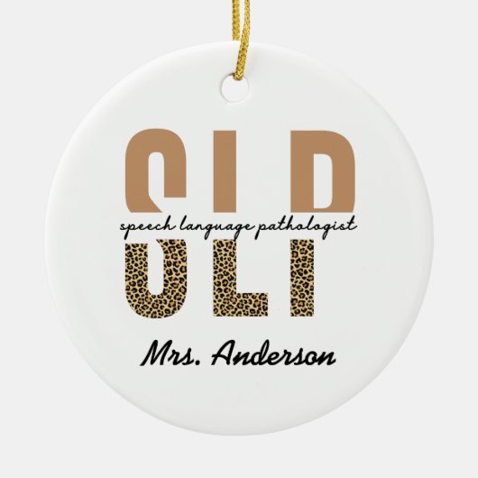 Speciaal SLP-taalpatholoog Keramisch Ornament (Voorkant)