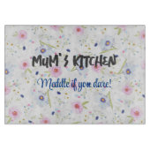 Speciaal snijbord met donkere bloemen snijplank (Voorkant)