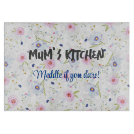 Speciaal snijbord met donkere bloemen snijplank