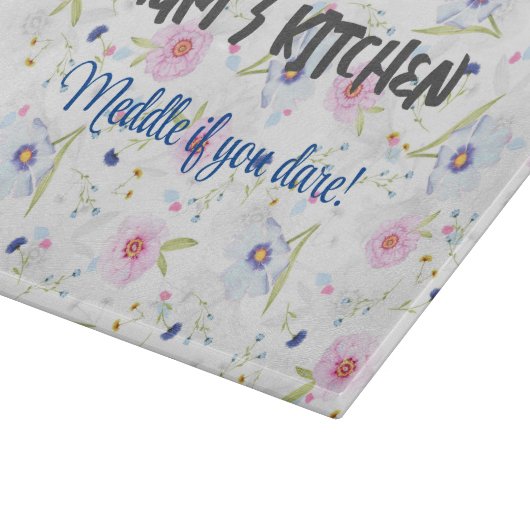 Speciaal snijbord met donkere bloemen snijplank (Hoek)