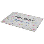 Speciaal snijbord met donkere bloemen snijplank (Hoek)