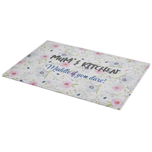 Speciaal snijbord met donkere bloemen snijplank (Hoek)