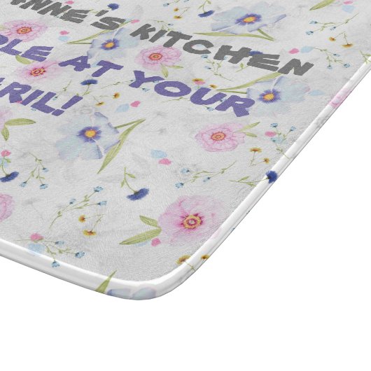 Speciaal snijbord met donkere bloemen snijplank (Hoek)