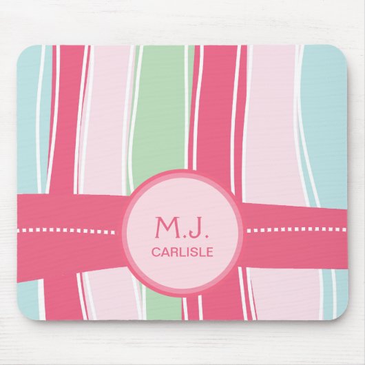 Speciaal Snoep Stripes Pattern voor meisjes Muismat (Voorkant)