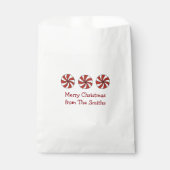 Speciaal Snoep voor kerstmis met pretentieuze kers Bedankzakje (Voorkant)
