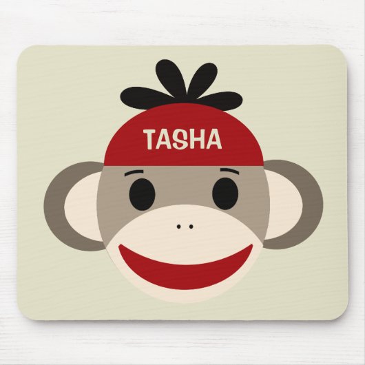 Speciaal Sock Monkey Mousepad voor kinderen Muismat (Voorkant)