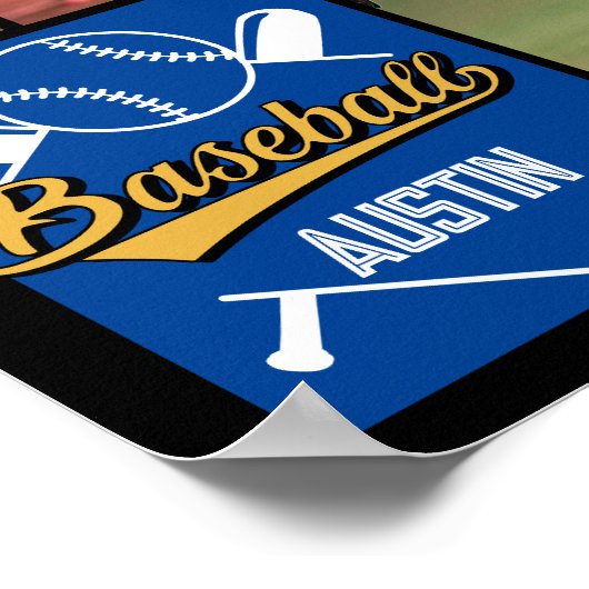 Speciaal Softball-fotocollage - team # Poster (Hoek)