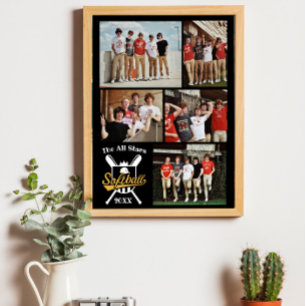 Speciaal Softball-fotocollage - team # Poster