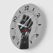 Speciaal solidair vuist koolstofvezeldecor grote klok (Hoek)