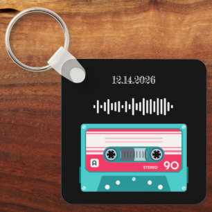 Speciaal Song QR Code Message Retro Cassette Sleutelhanger