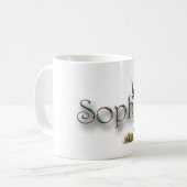 Speciaal 'Sophie'-ontwerp Koffiemok (Voorkant links)