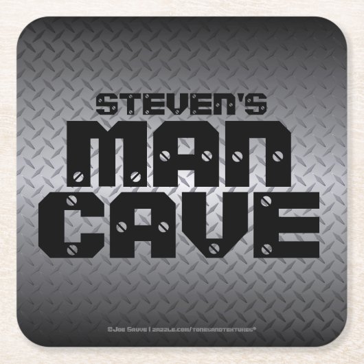 Speciaal staal Bord Man Cave Kartonnen Onderzetters (Voorkant)