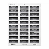 Speciaal staal Diamondplate Return-adres Etiket (Full Sheet)