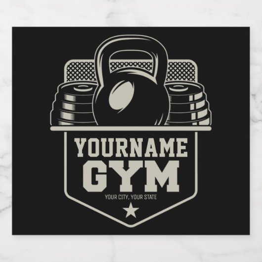 Speciaal startpunt GYM Kettlebell Fitness Trainer Bier Etiket (Enkel label)