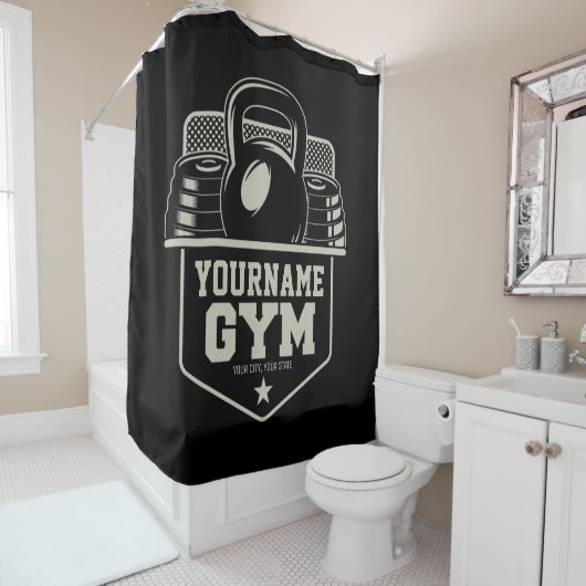 Speciaal startpunt GYM Kettlebell Fitness Trainer Douchegordijn (In situ)