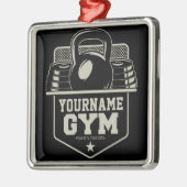 Speciaal startpunt GYM Kettlebell Fitness Trainer Metalen Ornament (Links)