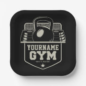 Speciaal startpunt GYM Kettlebell Fitness Trainer Papieren Bordje (Voorkant)