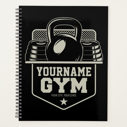Speciaal startpunt GYM Kettlebell Fitness Trainer Planner (Voorkant)