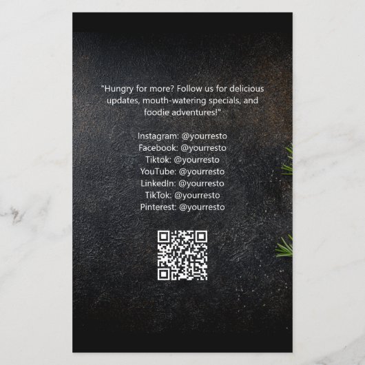 Speciaal Steak House Restaurant Voedsel Flyer (Achterkant)