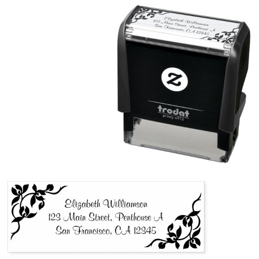 Speciaal stempel met bloemen en bladeren (In situ)