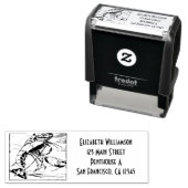 Speciaal stempel met Lobster in de Oceaan (In situ)