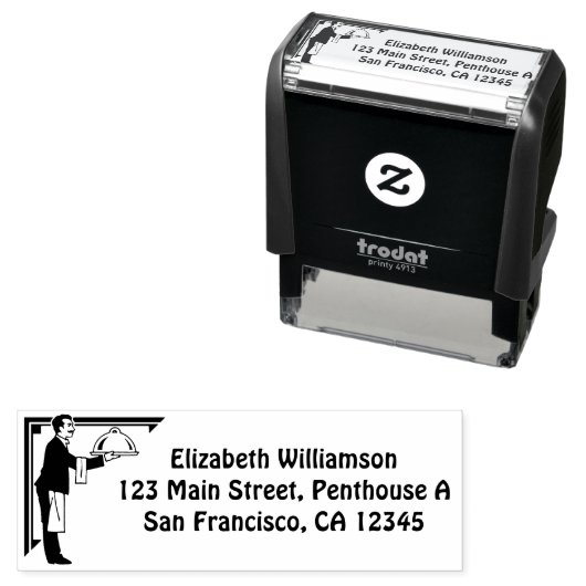 Speciaal stempel met Restaurant Waiter (In situ)