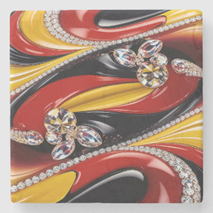 Speciaal stenen onderzetter met Belgische kleuren