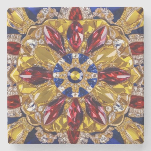 Speciaal stenen onderzetter met Colombia Kleuren (Voorkant)